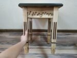 PAIR stools / chairs from solid walnut wood for chess table, wooden chairs for kitchen, living-room, Custom Color, Handmade Natural color - Image 3