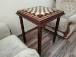 Wooden Chess Table "Royal Classic" decorated with beads - Image 2