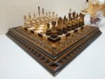 Glossy Chess set: Chess Board "Waves of Aspiration Ombre" + pieces "Elite" - Image 7