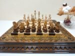 Glossy Chess set: Chess Board "Waves of Aspiration Ombre" + pieces "Classic Deluxe" - Image 3