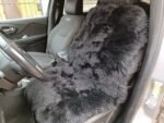 Genuine Sheepskin Car Seat Cover Black, Pink universal Warm cape with or without Heаdrest for car, chair pad Christmas gift husbаnd, wife