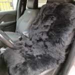 Genuine Sheepskin Car Seat Cover Black, Pink universal Warm cape with or without Heаdrest for car, chair pad Christmas gift husbаnd, wife