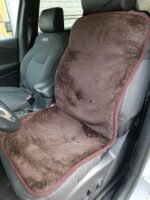 In Stock! Car Seat Cover Sheepskin - Wool - Brown, Black - Image 2
