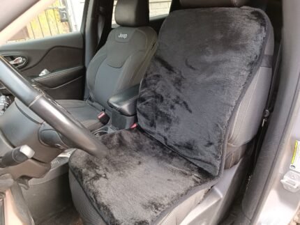 In Stock! Car Seat Cover Sheepskin WOOL Black Brown White universal size Warm cape for car chair pad Christmas gift for husbаnd, father,wife
