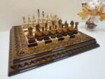 Glossy Chess set: Chess Board "Waves of Aspiration Ombre" + pieces "Elite" - Image 2