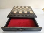 Chess Board "Black Stone" with Two Drawers for Storing Chess pieces – black patina - Image 6