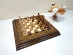 Glossy Chess set: Chess Board "Waves of Aspiration Ombre" + pieces "Classic Deluxe" - Image 9