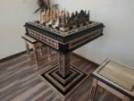 Chess Set: Chess Table "Bright Victory" with Drawers + 2 stools + chess pieces "Game of Thrones" - Image 3