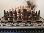 Chess Set: Chess Table "Bright Victory" with Drawers + 2 stools + chess pieces "Game of Thrones" - Image 5