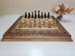 Wooden Chess Set: Chess Board "Eco" + glossy pieces "Classic Deluxe" - Image 4