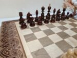 Wooden Chess Set: Chess Board "Eco" + glossy pieces "Classic Deluxe" - Image 7