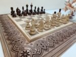Wooden Chess Set: Chess Board "Eco" + glossy pieces "Classic Deluxe" - Image 3