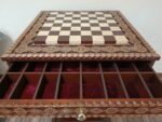Chess Table "The Art of a Winner" with 2 Drawers and Cells - Image 6