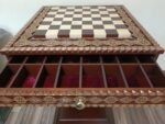 Chess Table "The Art of a Winner" with 2 Drawers and Cells - Image 5