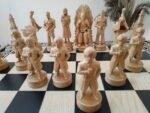 Chess Set: Chess Table "Bright Victory" with Drawers + 2 stools + chess pieces "Game of Thrones" - Image 8