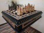 Chess Set: Chess Table "Bright Victory" with Drawers + 2 stools + chess pieces "Game of Thrones" - Image 7