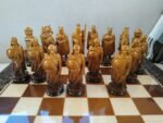 Glossy Chess set: Board "Waves of Aspiration Ombre" + pieces "Knights" / "Cossacks" - Image 8