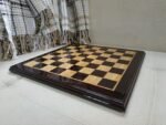 Premium classic chess board crafted from solid wood; super glossy finish