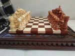 Wooden Chess Set: Chess Board "Leaves" + pieces "Elegant Classic" - Image 3