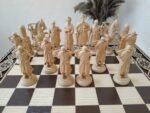Chess Set: Chess Table "Bright Victory" with Drawers + 2 stools + chess pieces "Knights" & "Cossacks" - Image 7
