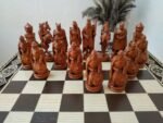 Chess Set: Chess Table "Bright Victory" with Drawers + 2 stools + chess pieces "Knights" & "Cossacks" - Image 8