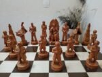 Chess Set: Chess Table "Streaks of Power" with Drawers + 2 stools + pieces "Game of Thrones" - Image 8