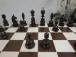 Wooden Chess Set: Chess Table "Streaks of Power" with Drawers + pieces "Classic Deluxe" - Image 7