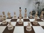 Wooden Chess Set: Chess Table "Streaks of Power" with Drawers + pieces "Classic Deluxe" - Image 6