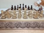 Wooden Chess Set: Chess Board "Eco" + glossy pieces "Classic Deluxe" - Image 5