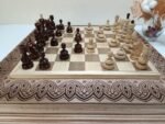 Wooden Chess Set: Chess Board "Eco" + glossy pieces "Classic Deluxe" - Image 8