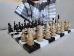 Classic Chess set: Glossy Chess Board "Black & White" + pieces "Elite" - Image 3