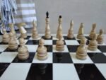 Classic Chess set: Glossy Chess Board "Black & White" + pieces "Elite" - Image 8