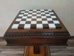 Wooden Chess set: Chess table "Royal Classic" with Drawers + 2 stools - Image 4