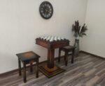 Wooden Chess set: Chess table "Royal Classic" with Drawers + 2 stools