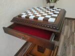 Chess table "Royal Classic" with Drawers, Ombre color, Glossy finish - Image 7