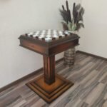Chess table "Royal Classic" with Drawers, Ombre color, Glossy finish