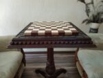 Wooden Chess Table "Luxury Leaves" Cherry color - Image 5