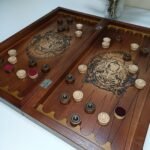 Exclusive Wooden Folding Chess Board 3 in 1: Chess, Checkers and Backgammon - Image 9