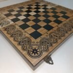 Exclusive Wooden Folding Chess Board 3 in 1: Chess, Checkers and Backgammon - Image 2