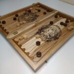 Exclusive Wooden Folding Chess Board 3 in 1: Chess, Checkers and Backgammon - Image 4
