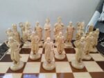 Glossy Chess set: Board "Waves of Aspiration Ombre" + pieces "Knights" / "Cossacks" - Image 7