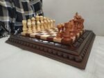 Wooden Chess Set: Chess Board "Leaves" + pieces "Elegant Classic" - Image 4