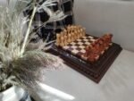 Wooden Chess Set: Chess Board "Leaves" + pieces "Elegant Classic" - Image 5