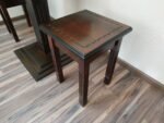 Wooden Chess Set: Chess Table "Bright Victory" in dark brown with Drawers + 2 stools - Image 8