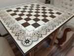Wooden Chess Table "Waves of Aspiration" Light color - Image 5