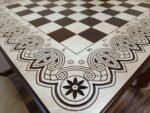 Wooden Chess Table "Waves of Aspiration" Light color - Image 8
