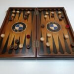 Wooden Backgammon field with backgammon chips ,ash solid wood, pattern carving handmade, personalized, Gift for Dad, Christmas Annyversary
