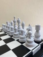 Сhess set "Black & White", Board with removable play field + pieces "Classic Deluxe" - Image 8