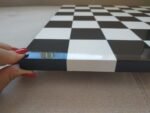 Wooden Chess board "Black&White" Classic design, Super glossy - Image 6