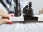 Classic Chess set: Glossy Chess Board "Black & White" + pieces "Elite" - Image 9